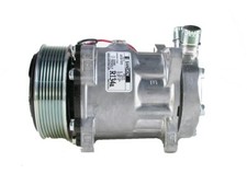 A/C Compressor w/Clutch for Sanden 4710 - 4711 Caterpillar (Made in USA)