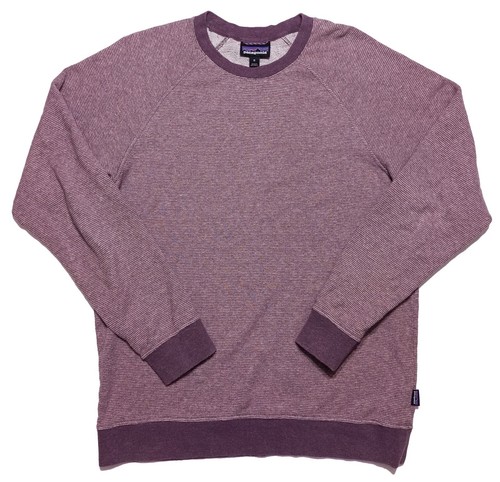 PATAGONIA Men's Trail Harbor Crewneck Sweatshirt 52610 Hemp Purple Red Medium M