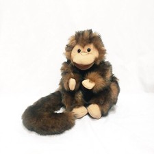 Monkey with Long tail Hand Puppet Brown Plush 9" Folkmanis Stuffed Animal