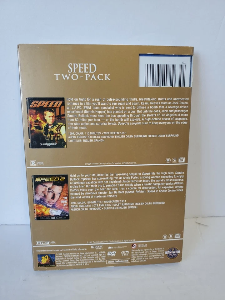 Double Feature Speed / 2 Cruise Control (DVD 2008) w/ Slipcover New SEALED RARE! - Image 2 of 2