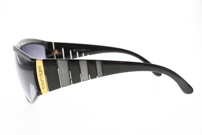 Vintage Courreges Paris Sunglasses Black Gold Frost 8889-2 124
