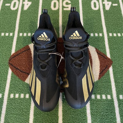 Adidas Adizero 11.0 Football Cleats Mens‎ 13 Black Gold FX4238 Adidas Adizero 11.0 Football Cleats Black Gold FX4238 Men main image 2
