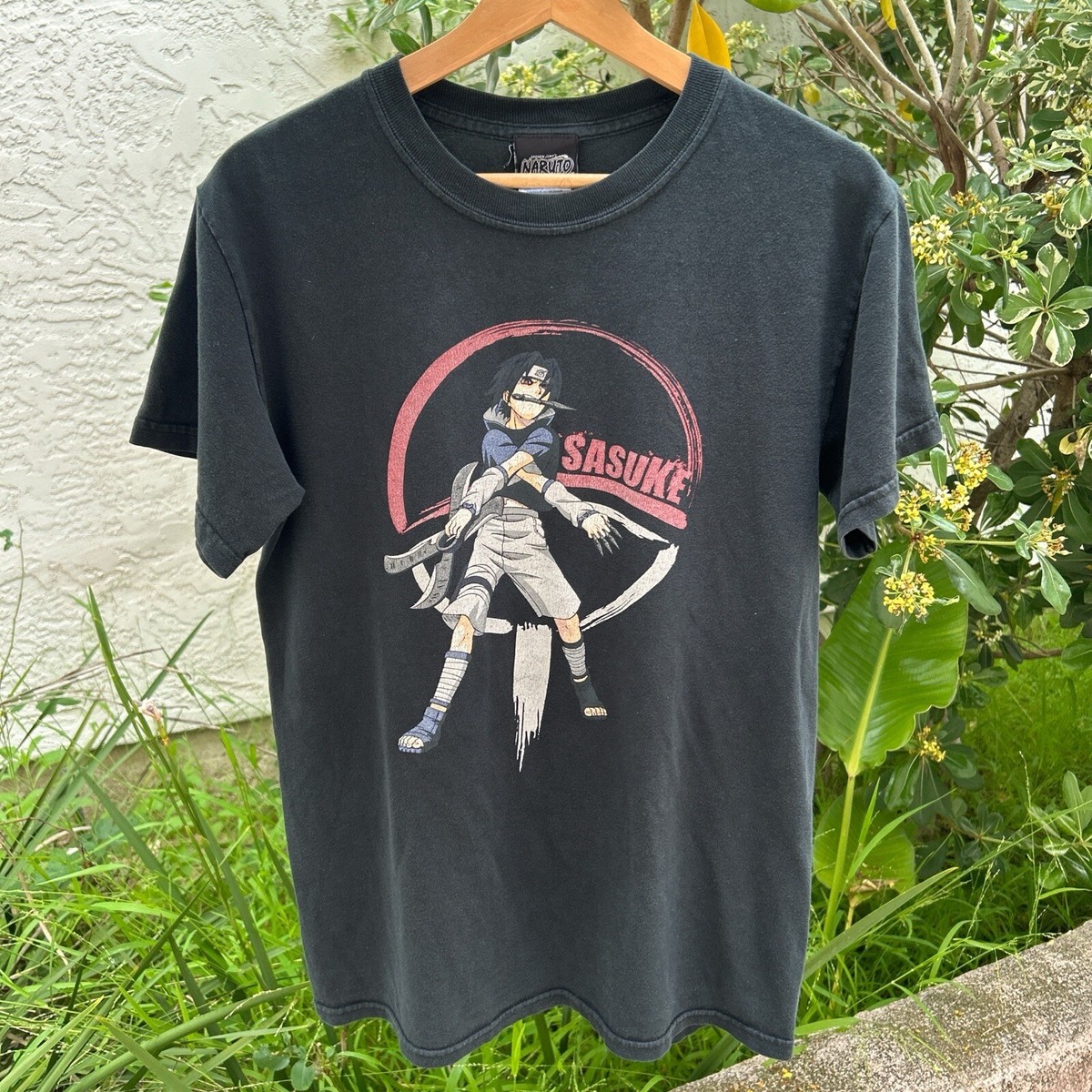 【mnem】Shuko Button Tee Shien Womens Button Up Shirt Size Small Black and White