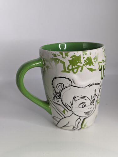 Disney Store Tinkerbell Large Sketch Mug Tink Peter Pan 16oz