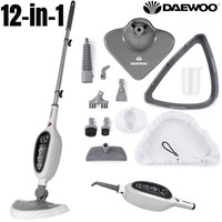 Daewoo 12in1 Steam Mop Cleaner Hard Floor Handheld Clothes Garment Steamer Iron