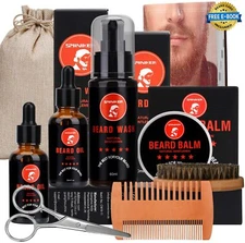 Sminiker Beard Grooming Kit for Men Beard Growth & Trimming Kit 