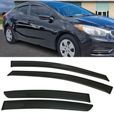 Fit 2014-2018 Kia Forte Sedan Window Visors Sun Vent Rain Guards Shade Smoked