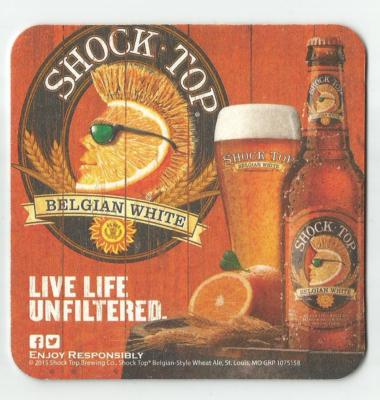 16 Shock Top Belgian White  Beer Coasters  Live Life Unfiltered