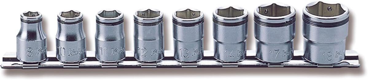 その他 KON Koken USA Special 3/8 Sq. Dr. Nut-Grip, SAE, Socket rail set