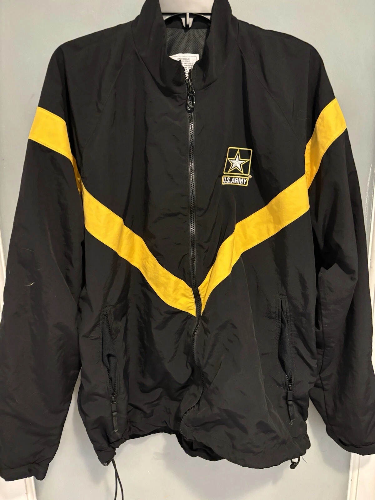 U.S. Army Windbreaker Jacket Men's L Black