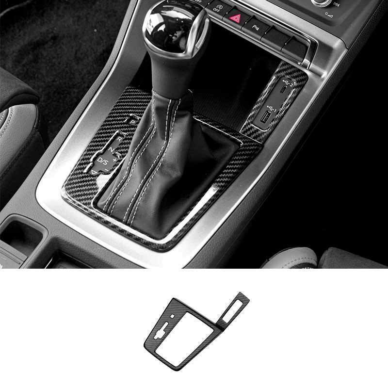 Carbon Fiber Center Console Gear Shift Frame Decor For Audi Q3 RS Q3 2019-2023