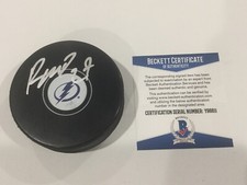 Ryan McDonagh Signed Tampa Bay Lightning Hockey Puck Beckett BAS COA c