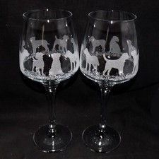 Engraved 'BORDER TERRIER' Wine Glass - Beautiful & Unique Border Terrier Gift!