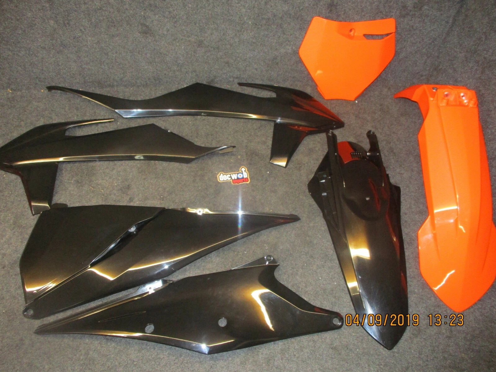 KTM SXF250 SXF350 SXF450 2019-2021 X-FUN black + orange full plastic kit PK4017