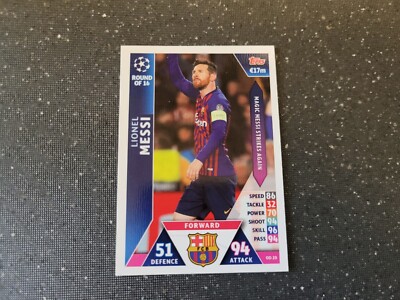 MATCH ATTAX UCL 2018/19 OD 20 LIONEL MESSI (BARCELONA) ON DEMAND MINT