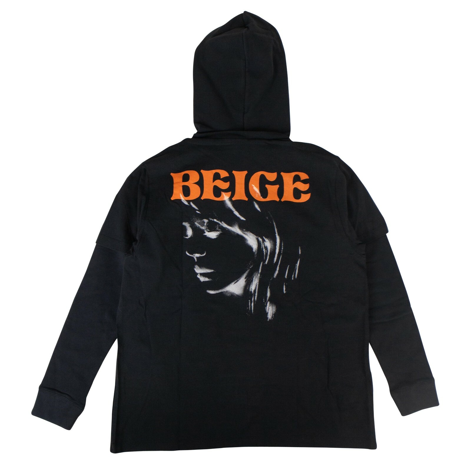 Black Portrait Hoodie Sweatshirt Size 