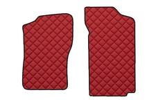 AUTO Kunstleder Vordere Matte Fußmatten für PEUGEOT 306 03.94-04.02 Cabrio ROT