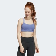 ADIDAS Women's Purple Light-Support Sports Bra RRP £35
