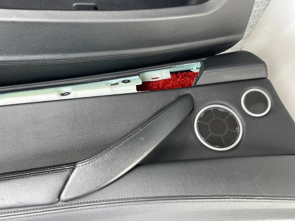 BMW 07-13 E70 X5 Front & Rear Door Panel Black Top Portion Leather Set OEM 106k - Image 3 of 4