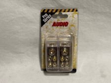 2-Pack Gold Power Ground Distribution Bar Block 1 Input To 4 Ga, 4 output to 8Ga