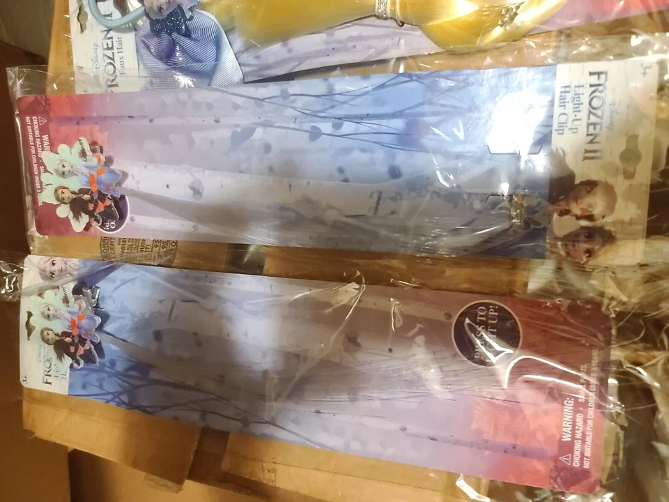 Imitación elástica para cabello 16" Disney Frozen II niñas Elsa y Anna + 2 pinzas para el cabello - LOTE de 4 Foto 3 de 3