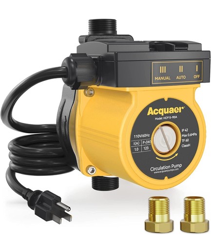 Acquaer 115V Automatic Instant Hot Water Recirculating Pump, 7GPM, 30ft  Head - The ICT University