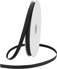 3/8" X 100 Yards Black Grosgrain Ribbon, Premium Grosgrain Ribbon for Sewing, Gi