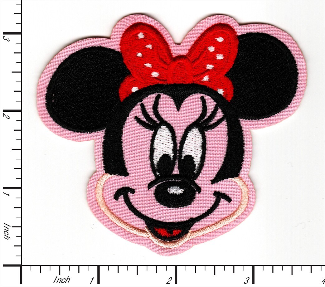 16 Pcs Embroidered Iron on patches Small Size Minnie Mouse Face 89x78mm AP032bC