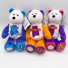 Limited Treasures State Quarter Beanie Coin Bears 2002 Tags 9   Lot of 21st-23rd