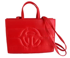 Telfar Moose Knuckles Medium Red Puff Shopper Bag Tote Shoulder Bag Never Used