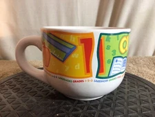 Lakeshore Grades 1-2-3 Multicolor ABC Ceramic Coffee/Soup Mug pre-owned