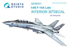 Interni stampati e colorati tardivi in 3D Quinta Studio 1/48 F-14A (per kit...