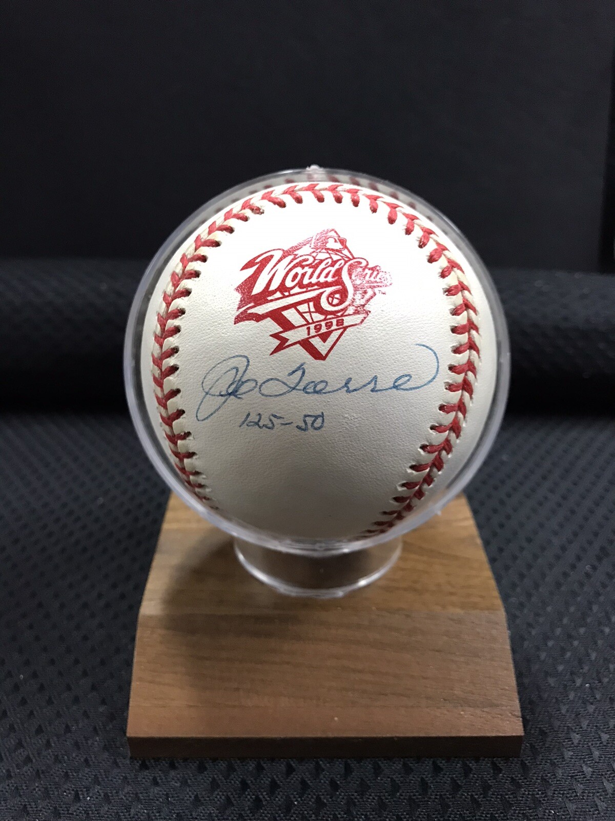 Joe Torre Autographed Signed New York Yankees 125-50 Official 1998 WORLD SERIES Baseball w/ Steiner COA 