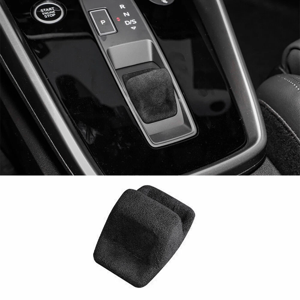 Fit For Audi A3 2022-2023 Black Suede Center Gear Shift Lever Knob Cover Trim 1*