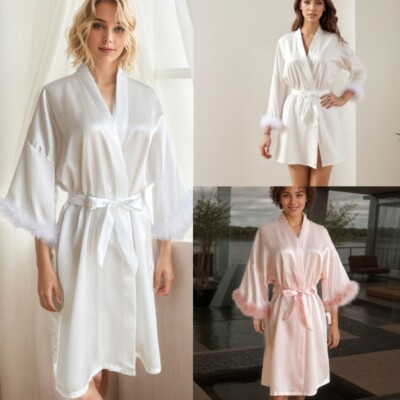 High End Bridesmaid Robe Champagne Shade for Weddings and Bachelorette  Party | eBay UK