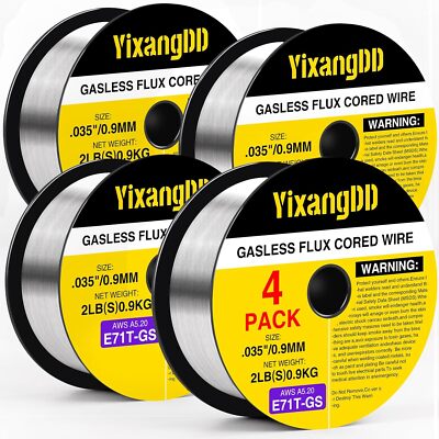 0.035 Flux Core Welding Wire, 3 Spools E71T-GS Low Splatter Gasless Carbon Steel Mig Welding Wire Compatible With HF Fourney Harbor Welder(3 PACK - View #6