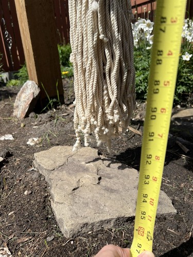 Vintage Large Macrame Hanging Table & Plant Hanger Retro Boho Decor 70s No Glass - Picture 14 of 23