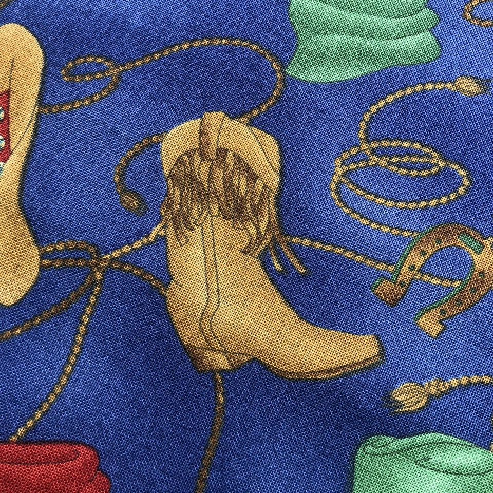 Horsin Around Cheri L Strole Azul Vaquero Occidental Moda Tela Algodón 74" x 45" Foto 2 de 4