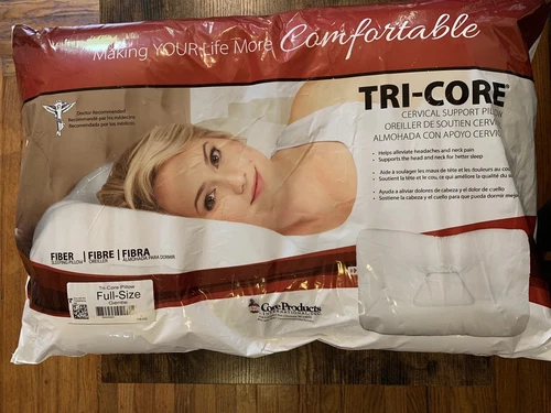 Core Products Tri-Core Cervical Support Pillow - Gentle, Full Size, New