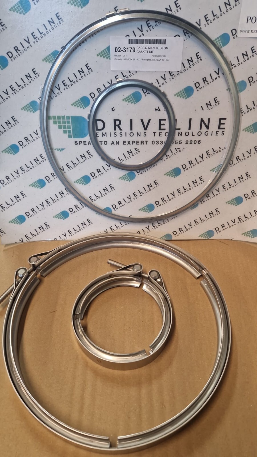 Driveline DPF Clamp & Gasket kit - Fits MAN TGL/TGM
