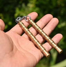 Brass Begleri Fidget Nunchakus Finger Piece Exercise Paracord Worry Bead Toys