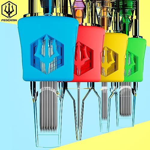 Poseidon 50Pcs Tattoo Cartridge Needles Assorted Mixed Size Round Liner
