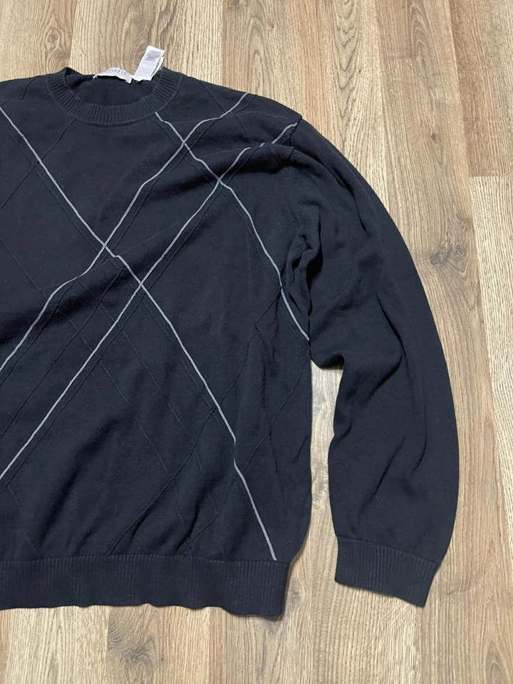 Concepts by Claiborne Sweater, Men's Size XL, Black Gray, Crew Neck, Pullover - Image 4 of 4