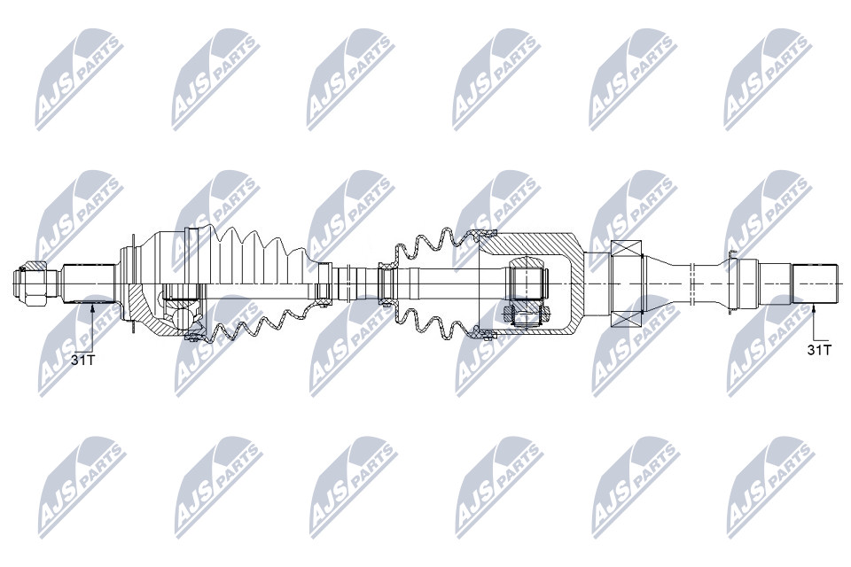 NPW-MZ-041 NTY Drive Shaft for MAZDA