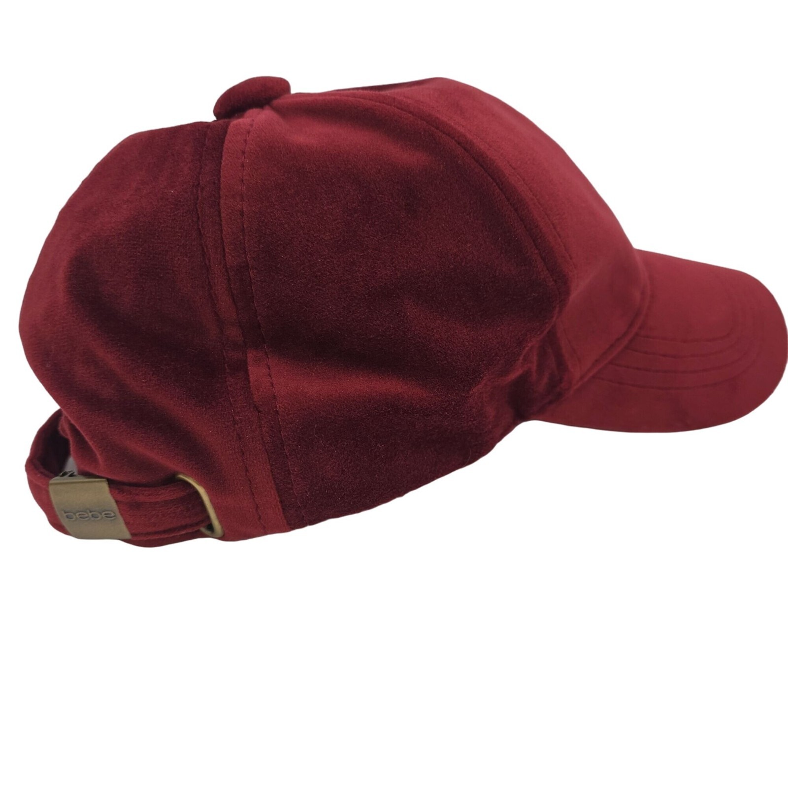 Bebe Baseball Hat Womens Adjustable Burgundy Velv… - image 7