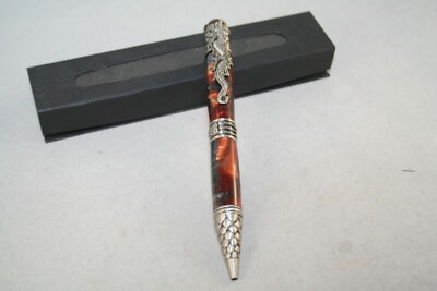Handmade Earth's Core Dragon Pen with Pewter Parts