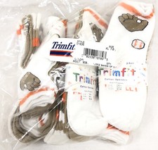 18 Pairs of Trimfit 7-8 1/2 Cotton-Spandex Kids Socks Baseball New Sports