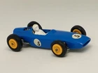 Vintage 1965 Matchbox Lesney #52 Blue BRM Racing Car Regular Wheel #5 w/driver