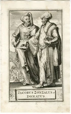 Antique Print - JACOBUS ZONZALUS ET DONATUS-HERETICS-DE HOOGHE-ARNOLD - 1701