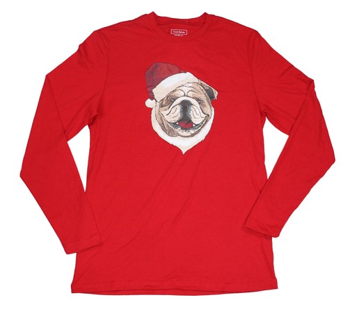 T-shirt stampa grafica a tema bulldog camera club vacanze di Natale bulldog manica lunga - Foto 11 di 11